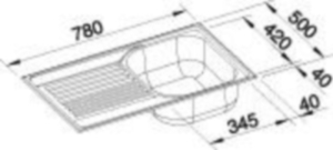 Blanco Tipo 45 S Compact Einbausp�le, Edelstahl, 513441