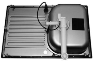 Blanco Tipo 45 S Compact Einbausp�le, Edelstahl, mit Ablauffernbedienung, 514104