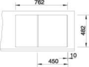 Blanco Tipo 45 S Compact Einbausp�le, Edelstahl, mit Ablauffernbedienung, 514104