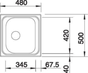 Blanco Tipo 45 Einbausp�le, Edelstahl, 525320