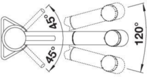 Blanco Kano-S Vario Armatur Silgranit-Look zweifarbig, Hochdruck Zugauslauf Schlauchbrause, anthrazit/chrom, 527962