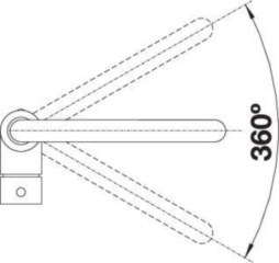 Blanco Mili Armatur, Silgranit-Look, Hochdruck Festauslauf, softweiss, 527461