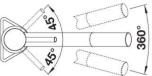Blanco Kano-F Fensterarmatur, Niederdruck Festauslauf, chrom, 527960