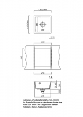 Systemceram KeraDomo MERA 46 F/o in Eibe (matt), mit 5 Jahren Garantie