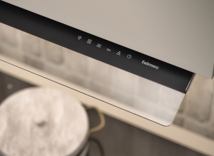 Falmec Virgola No-Drop Comfort, Design, schwarz, 60 cm, Wandhaube, 104038, mit 5 Jahren Garantie