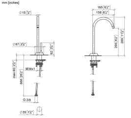 Dornbracht VAIA COLD WATER DISPENSER - Schwarz matt, mit Festauslauf, Hochdruck, 17872809-33