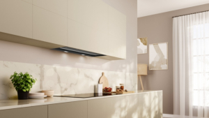 Neff D97XDP2S0, Integrierte Designhaube, 90 cm, Klarglas schwarz bedruckt, Mattschwarz, EEK: A+, mit 5 Jahren Garantie!