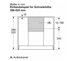 Neff Z51IBN1S2, Kaminverl�ngerung, 187-360 mm, Mattschwarz