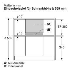 Neff Z51IBN1S2, Kaminverl�ngerung, 187-360 mm, Mattschwarz