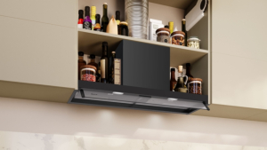 Neff D95XCC2S0, Integrierte Designhaube, 90 cm, Klarglas, Mattschwarz, EEK: B, mit 5 Jahren Garantie!