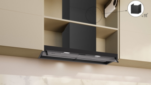 Neff D95XCC2S0, Integrierte Designhaube, 90 cm, Klarglas, Mattschwarz, EEK: B, mit 5 Jahren Garantie!