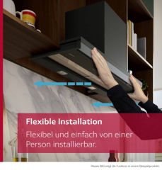 Neff D95XCC2S0, Integrierte Designhaube, 90 cm, Klarglas, Mattschwarz, EEK: B, mit 5 Jahren Garantie!