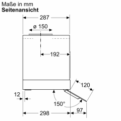 Neff D67XDP2S0, Integrierte Designhaube, 60 cm, Klarglas schwarz bedruckt, Mattschwarz, EEK: A+, mit 5 Jahren Garantie!