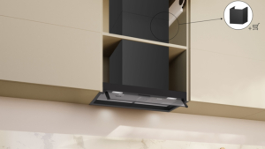 Neff D65XCC2S0, Integrierte Designhaube, 60 cm, Klarglas, Mattschwarz, EEK: B, mit 5 Jahren Garantie!