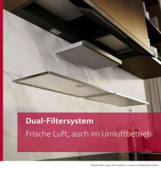 Neff D65XCC2S0, Integrierte Designhaube, 60 cm, Klarglas, Mattschwarz, EEK: B, mit 5 Jahren Garantie!