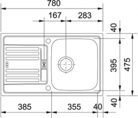 Franke Euroform EFL 614-78 Einbausple Excenterventil, 101.0017.703, 10330