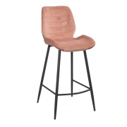 Naber Tablon Step 2V Hocker, Gestell schwarz, Bezug Samt rosa, 3039027