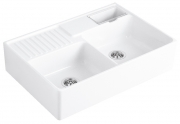 Villeroy & Boch Splstein Doppelbecken, Farbe R1 Weiss alpin, Classicline