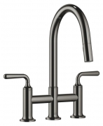 Dornbracht VAIA Dreiloch-Brckenbatterie Pull-down mit Brausefunktion - Dark Chrome, 19870809-19