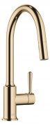 Dornbracht VAIA Pull-Down Einhebelmischer mit Brausefunktion, Hochdruck, Messing (23kt Gold), 33870809-09