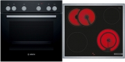 Bosch HND211AB1, SET Einbau-Backofen und Elektro-Kochfeld, HEF010BA0 + NKN645GA2E, Schwarz, 60 cm, EEK: A, mit 5 Jahren Garantie!