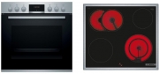 Bosch HND411LR62, SET Einbau-Backofen und Elektro-Kochfeld, HEA513BR2 + NKN645GA2E, Edelstahl, 60 cm, EEK: A, mit 5 Jahren Garantie!