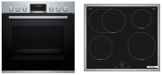 Bosch HND615LS61, SET Einbau-Backofen und Induktionskochfeld, HEA517BS1 + NIF645CB5E, Edelstahl, 60 cm, EEK: A, mit 5 Jahren Garantie!