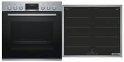 Bosch HND619LA60, SET Einbau-Backofen und Induktionskochfeld, HEA517BS1 + NXX645CB5E, Edelstahl, 60 cm, EEK: A, mit 5 Jahren Garantie!