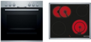 Bosch HND211LR62, SET Einbau-Backofen und Elektro-Kochfeld, HEA510BR2 + NKN645GA2E, Edelstahl, 60 cm, EEK: A, mit 5 Jahren Garantie!