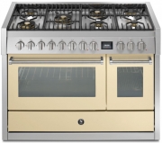 Steel Genesi 120, Rangecooker, 120 cm, Combisteam, Crema, Gaskochfeld, GQ12SF-6MCR, mit 5 Jahren Garantie!