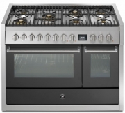 Steel Genesi 120, Rangecooker, 120 cm, Combisteam, Anthracite, Gaskochfeld, GQ12SF-6MAN, mit 5 Jahren Garantie!