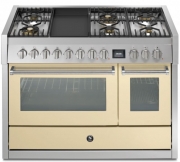 Steel Genesi 120, Rangecooker, 120 cm, Combisteam, Crema, Gaskochfeld, GQ12SF-6TCR, mit 5 Jahren Garantie!