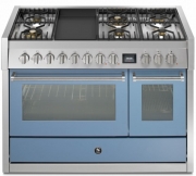 Steel Genesi 120, Rangecooker, 120 cm, Combisteam, Celeste, Gaskochfeld, GQ12SF-6TCE mit 5 Jahren Garantie!