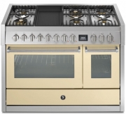 Steel Genesi 120, Rangecooker, 120 cm, Combisteam, Crema, Gaskochfeld, GQ12SF-6BCR, mit 5 Jahren Garantie!