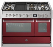 Steel Genesi 120, Rangecooker, 120 cm, Combisteam, Bordeaux, Gaskochfeld, GQ12SF-6BBR, mit 5 Jahren Garantie!