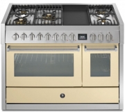 Steel Genesi 120, Rangecooker, 120 cm, Combisteam, Crema, Gaskochfeld, GQ12SF-4TMCR, mit 5 Jahren Garantie!