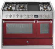 Steel Genesi 120, Rangecooker, 120 cm, Combisteam, Bordeaux, Gaskochfeld, GQ12SF-4TMBR, mit 5 Jahren Garantie!