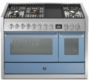 Steel Genesi 120, Rangecooker, 120 cm, Combisteam, Celeste, Gaskochfeld, GQ12SF-4TMCE, mit 5 Jahren Garantie!