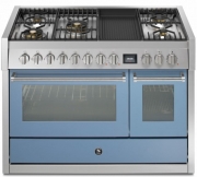 Steel Genesi 120, Rangecooker, 120 cm, Combisteam, Celeste, Gaskochfeld, GQ12SF-4BMCE, mit 5 Jahren Garantie!