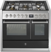 Steel Genesi 100, Rangecooker, 100 cm, Combisteam, Anthracite, Gaskochfeld, GQ10SF-4MAN, mit 5 Jahren Garantie!