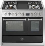 Steel Genesi 100, Rangecooker, 100 cm, Combisteam, Anthracite, Gaskochfeld, GQ10SF-4TAN, mit 5 Jahren Garantie!