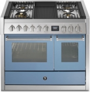 Steel Genesi 100, Rangecooker, 100 cm, Combisteam, Celeste, Gaskochfeld, GQ10SF-4BCE, mit 5 Jahren Garantie!