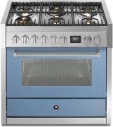 Steel Genesi 90, Rangecooker, 90 cm, Combisteam, Celeste, Gaskochfeld, GQ9S-6WCE, mit 5 Jahren Garantie!