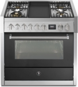 Steel Genesi 90, Rangecooker, 90 cm, Combisteam, Anthracite, Gaskochfeld, GQ9S-4TAN, mit 5 Jahren Garantie!