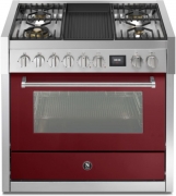 Steel Genesi 90, Rangecooker, 90 cm, Combisteam, Bordeaux, Gaskochfeld, GQ9S-4BBR, mit 5 Jahren Garantie!