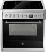 Steel Genesi 90, Rangecooker, 90 cm, Combisteam, Nero, Induktionskochfeld, GQ9S-5FIBA, mit 5 Jahren Garantie!