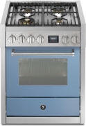 Steel Genesi 70, Rangecooker, 70 cm, Combisteam, Celeste, Gaskochfeld, GQ7S-4CE, mit 5 Jahren Garantie!