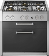 Steel Genesi 90 Cook Unit, Kchenmodul, 90 cm, Anthracite, Gaskochfeld, GQ9C-6WAN, mit 5 Jahren Garantie!