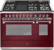 Steel Ascot 120, Rangecooker, 120 cm, Combisteam, Bordeaux, Gaskochfeld, AQ12SF-6TBR, mit 5 Jahren Garantie!