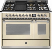 Steel Ascot 120, Rangecooker, 120 cm, Combisteam, Crema, Gaskochfeld, AQ12SF-6BCR, mit 5 Jahren Garantie!